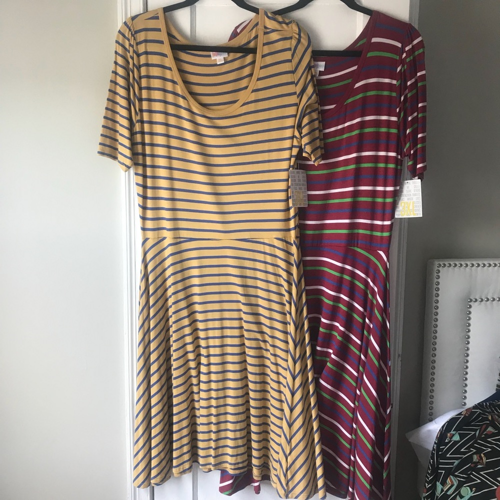 Lot of 2 3X Lularoe Nicole dress NWT